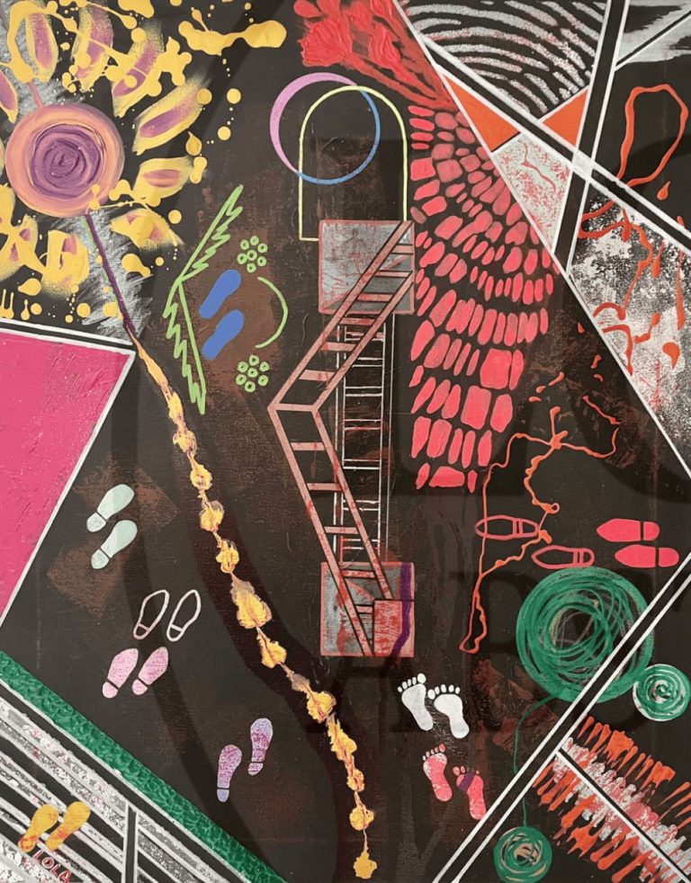 emigrante cuadro lola abstracta